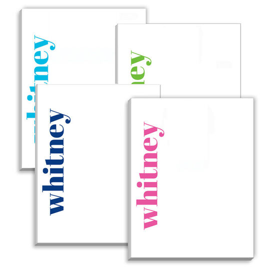 Your Colorful Text on Mini Notepad Set